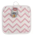 Dr. Oetker - 2x Topflappen 20x20cm Rosa Weiß Rückseite Grau Weiß Retro (4634)