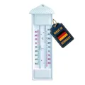 TFA Dostmann Analoges Maxima-Minima-Thermometer, 10.3014.02, Höchst und Tiefstwerte, Wetterfest, Temperatur innen oder außen messen, deutsches Familienunternehmen, weiß