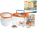 Bresser DieMaus Outdoor-Set Kinder Naturforscher Terrarium Kescher Lupe Lupendose Sammelwerkzeug Aufkleber Entdecker-Set ab 8 Jahren