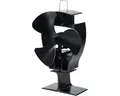 Kaminofenventilator Eurom Swing wärmebetrieben schwarz