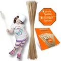 100 Lagerfeuer Spieße Stöcke für Stockbrot, Marshmallow, Bratwurst | 90 cm | reiner Natur-Bambus | kindersicher | lebensmittelecht