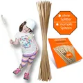 100 Stockbrot Spieße Lagerfeuer Spieße für Stockbrot, Marshmallows, Bratwurst uv