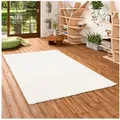 Pergamon Hochflor-Teppich Hochflor Langflor Teppich Aloha, Rechteckig, Höhe: 40 mm weiß 200 cm x 200 cm x 40 mm