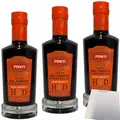usy Bundle für Ponti Aceto Balsamico di Modena IGP Alta Densita HD 3er Pack (3x250ml Flasche) + usy Block