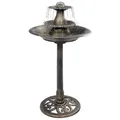 Vogelbad Mit Springbrunnen Bronzen 50x91 Cm Kunststoff Vogeltränke Trinkwasser