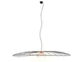 Reality Leuchten LED Pendelleuchte mit Gitter Lampenschirm Metall Ø 200cm, Dimmfunktion, LED wechselbar, warmweiß, groß Designer Hängelampe hängend für hohe Decken Treppenhaus & Galerie