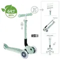 GLOBBER Scooter "Junior Foldable Lights Eco" mit Leuchtrollen in Grün - ab 2 Jahren