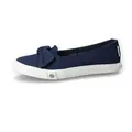 Dockers by Gerli Ballerina Freizeitschuh mit auffälliger Schleife blau 44 EU