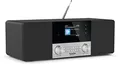 TechniSat DIGITRADIO 4 C - Stereo Digital-Radio (DAB+, UKW, Farbdisplay, Bluetooth-Audiostreaming, Kopfhöreranschluss, AUX-Eingang, Radiowecker, OLED Display, 20 Watt RMS, Elac Lautsprecher) schwarz