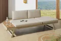 riess-ambiente Loungesofa MODULAR MIAMI 230cm champagner greige - Aluminium, WPC, wetterfest, Einzelartikel 1 Teile, Outdoor-Liege · Balkon/Terrasse/Garten · verstellbares Kopfteil