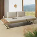 Gartenlounge MODULAR MIAMI - 230cm - champagner greige - Aluminium - verstellbar