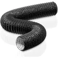 Abluftschlauch 150mm 5m flexibel PVC Alurohr Lüftungsschlauch Schall gedämmt
