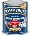 Hammerite Metallschutzlack Glänzend, 3in1- Rostschutz, Rot, 250 ml