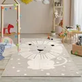 the carpet Jungle Kids Teppich für Kinderzimmer, Kinderteppich, 3D-Effekt, Pflegeleicht, strapazierfähig, Löwe, 80 x 150 cm