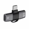 A86 USB-C OTG Audio Adapter 2in1 – 2× Typ-C Audio Jack, Musik hören & Laden gleichzeitig, 15W Schnellladen