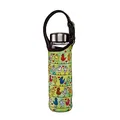 Goebel Trinkflasche mit Neoprenhülle Grün - James Rizzi - Birds on a love wire 0,7l, Höhe 26,5 cm, 26-103-02-1