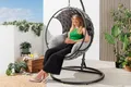 riess-ambiente Hängesessel ROPE anthrazit/grau - Aluminium, Outdoor & Indoor, Kissen, wetterfest (Einzelartikel, 1-St), Lounge-Sessel aus Polyrattan - ideal für Garten, Terrasse oder Balkon