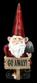 Gartenzwerg Figur - Go Away - Lustige Deko Geschenk Gnom Wichtel - H 35 cm