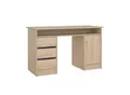 P & B Schreibtisch, Eiche, Holzwerkstoff, Holzoptik, 3 Schublade(n) Schubladen, rechteckig, 55x75.6x126 cm, Stauraum, abschließbar, Arbeitszimmer, Schreibtische, Bürotische