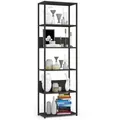 Akord Loft-Regal, Schwarz, Metall, Nachbildung, 6 Fächer, Rechteckig,Rechteckig, 60x192x32 cm, Wohnzimmer, Regale, Bücherregale
