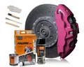 Foliatec Bremssattel Lack Set, Hitzebeständig, Komplettsatz für 4 Bremssättel, Hot Pink Metallic, 7-teiliges Set