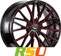 4x Barracuda Project 3.0 black gloss flashred - DS10 8.5x18" ET30 LK5 114.3 M...