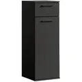Mokebo Bad-Beistellschrank, Schwarz, Holzwerkstoff, 1 Fächer, 33x91x34 cm, Badezimmer, Badezimmerschränke, Midischränke