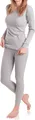 MT Damen Ski- & Thermowäsche Set - warme Unterwäsche Langarm mit weicher Innenseite - Sports Grey S