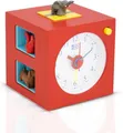 KOOKOO KidsAlarm Rot, Kinderwecker mit 5 Bauernhoftieren und echten Aufnahmen