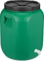 Garronda Weithalsfass 60 Liter mit Hahn Futtertonne mit Deckel ohne Dichtung– BPA-freier HDPE Futterbehälter für Wasser, Lagerung, Tierfutter, Sauerkraut und Gurken GD-0142