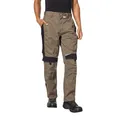 pka BESTWORK Arbeitshose Herren mit Stretch-Bund & Kniepolster-Taschen in Khaki/Schwarz Größe 98