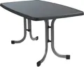 Gartentisch - Grau - 150 x 90 cm - Mecalit - Metallgestell - klappbar