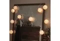 Lights4fun LED-Lichterkette 10er LED Cotton Ball Lichterkette weiß