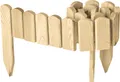 Garronda Beeteinfassung Holz Rollzaun Gartenzaun imprägniert Flexibler Rollborder Rasenkante Länge: 100 cm (Natural, Höhe: 10 cm)