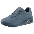 Skechers Uno - Stand on Air Wedgesneaker Freizeitschuh, Halbschuh, Schnürschuh mit feiner Perforation blau 37 EU