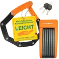 Leichtes & kleines Faltschloss • Sicheres Fahrradschloss 680g leicht & 70cm lang