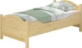 Seniorenbett extra hoch 100x200 Massivholz Kiefer Holz Einzelbett Gäste Zubehör wählbar V-60.40-10ohne Zubehör