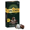 JACOBS ESPRESSO INTENSO Kaffeekapseln, Arabica- und Robustabohnen kräftig, 10 St.
