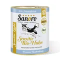 6 x 800 g Sanoro Sensitiv Bio Huhn mit Bio-Gemüse für Hunde mit Leishmaniose