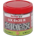 fischer Universaldübel UX 6x35 R, Dose, Dübel, grau