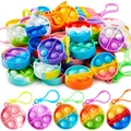 30 Stück Mini-Fidget-Spielzeug Popit Schlüsselanhänger für Kindergeburtstage