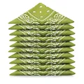 Karl Loven Bandanas 10er Pack 100% Baumwolle Paisley Halstuch Kopf Hals Schal (10er Pack, Grunes khaki)