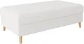 Polsterhocker HOME AFFAIRE "CHARRE XXL, Steppung im Sitzbereich, Maße: B/T/H: 118/73/40 cm", weiß, B:118cm H:40cm T:73cm