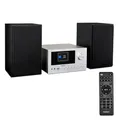 MEDION P85003 Micro Audio System Kompaktanlage (Internetradio, DAB+, PLL UKW Radio, Bluetooth, USB Anschluss, AUX, 2x150 W) Silber