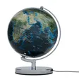 TROIKA Globus TERRA LIGHT, Warmweiß LED Tischglobus, drehbarer Achse & Metallfuß, (25 cm Durchmesser), 25 x 25 x 30 cm, englische Beschriftung, verschiedene Farben
