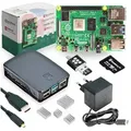Raspberry Pi 4 Starterkit, 64GB microSDHC inkl. Pi OS, Gehäuse, Netzteil, HDMI-Kabel und Zubehör - RAM: 4GB - Farbe: schwarz