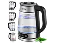 Ecosa Glas Wasserkocher m. Temperatureinstellung 1.8L 2200W