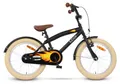 SJOEF Cruise Kinderfahrrad 18 Zoll | Ab 5-7 Jahren | Kinder Fahrrad für Jungen / Jugend | Kleidergröße von 110 bis 123 cm | inklusive Seitenständer - Matt Schwarz