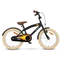 SJOEF Cruise Kinderfahrrad 18 Zoll | Ab 5-7 Jahren | Kinder Fahrrad für Jungen / Jugend | Kleidergröße von 110 bis 123 cm | inklusive Seitenstä... - Schwarz