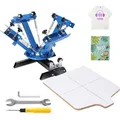 VEVOR Siebdruckpresse T-Shirt Siebdruckmaschine 1 Farben + 1 Station, T-Shirtpresse, Hitzepresse Transferpresse DIY Ausrüstung Drucker, Textildruc...